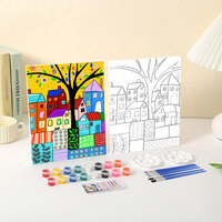 Kit de peinture paysagère en gros pour adultes, toile de peinture à l'huile DIY personnalisée avec paysage naturel, décoration murale imperméable et non toxique
