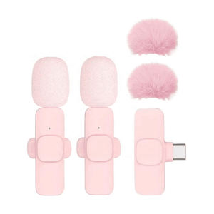 Mini micrófono de solapa Lavalier inalámbrico profesional para iPhone Android para grabación de vídeo de YouTube tipo C K9 ruido - Product Image 1