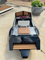 Mini bateau de karting électrique compact et maniable avec batterie au lithium pour la pêche en eaux peu profondes