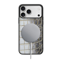 Étui de protection en cuir de crocodile véritable exotique de haute qualité pour iPhone 18 17 Pro 18 17 Pro Max avec aimant