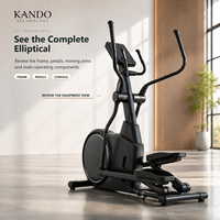 Bicicleta Elíptica Magnética Comercial para Gimnasios, Hoteles, Zonas de Cardio en Apartamentos y Proyectos de Gimnasios Comerciales