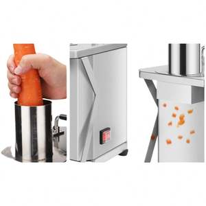 Machines automatiques de découpe de nourriture électriques en acier inoxydable pour la découpe en dés de carottes, pommes de terre, concombres, fruits et légumes - Product Image 3