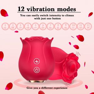 Vibrator Rose untuk Stimulasi Klitoris dan Puting, Mainan Seks Wanita, <span class=keywords><strong>Stimulator</strong></span> Titik G & Vibrator Stimulasi Klitoris - Product Image 4