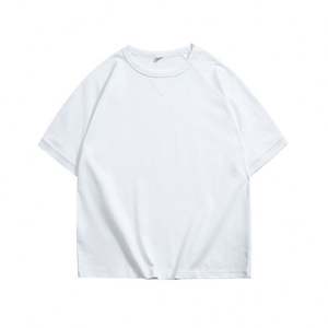 100% coton hommes T-shirts tissu tricoté uni de haute qualité avec personnalisé pour motif solide imprimé bouffant et Option de Logo - Product Image 3