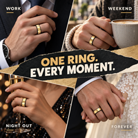 Bague pour homme en carbure de tungstène bicolore noir et or de 6 mm, coupe diamant, alliance de mariage pour homme, fabricant de bijoux sur mesure, vente en gros
