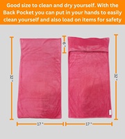 Toalla de Microfibra |   Inserto para Bolsillo Trasero para Guardar Artículos de Mano y de Fitness para Mayor Comodidad