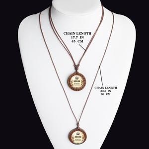 Système solaire planète néptune, Venus, <span class=keywords><strong>lune</strong></span>, terre, Jupiter, Mars, saturne, Uranus, mercure, soleil, Art, collier pendentif en bois naturel - Product Image 5