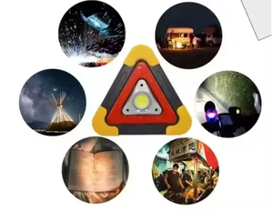 Luce di Emergenza a Treppiede per Auto, LED Multifunzione, Ricarica Solare, Segnale di Sicurezza Triangolare - Product Image 2
