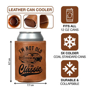  Fundas de Cuero para Latas de 12 Oz - Enfriador para Papá, Regalos de Cumpleaños para Papá, Ideas de Regalos de Cumpleaños para Hombres - Product Image 5