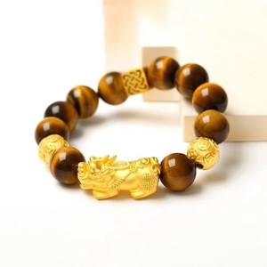 Bonne Chance Richesse Bouddha Noir Obsidienne Perles Feng Shui Richesse Double Pixiu <span class=keywords><strong>Proverbe</strong></span> Poignet Décoration pour Filles Femmes - Product Image 4