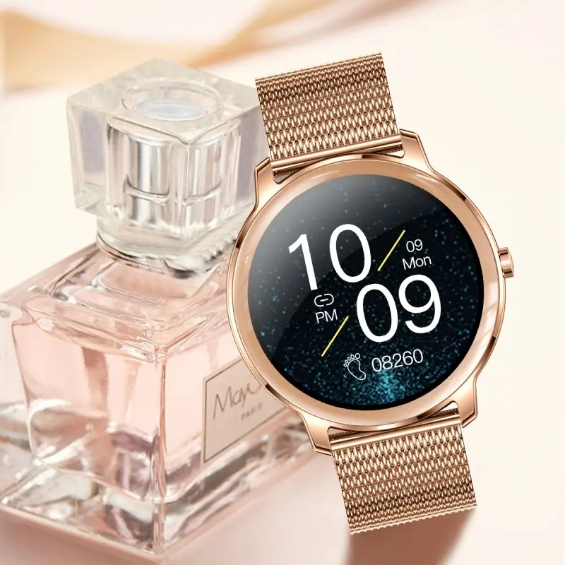 R18 Pro montre intelligente 2023 pour fille Ultra mince en acier inoxydable dame Smartwatch tension artérielle Montre intelligente montre intelligente