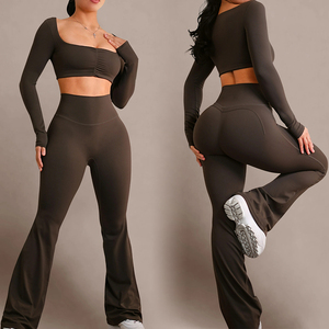 Mickey <span class=keywords><strong>Femme</strong></span> Jambe <span class=keywords><strong>Large</strong></span> Gym Fitness Flare <span class=keywords><strong>Pantalon</strong></span> Taille Haute Hip Lift Exercice Activité Yoga Leggings - Product Image 2