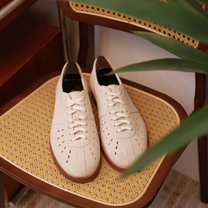 Zapatos Británico-Americanos de Piel de Vacuno de Grano Completo con Parches, Punta Cuadrada, con Cordones, Antideslizantes, Ligeros, Transpirables y Cómodos para Primavera/Verano - Product Image 3