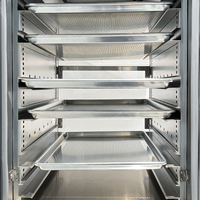 Lemari Pemanas Makanan Sirkulasi Udara Panas Stainless Steel Multi Layer dengan Pintu Kaca untuk Katering