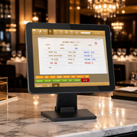 Écran tactile capacitif pliable de 15 pouces pour terminal de commande de nourriture pour caisse de restaurant, compatible avec les tailles personnalisées