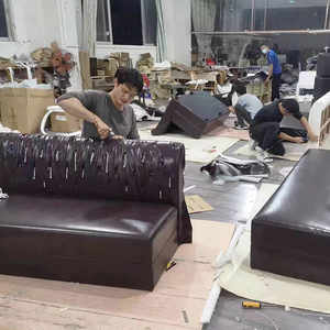 J2S Muebles de Madera Personalizados para Hoteles y Restaurantes, Asientos de Banqueta con Respaldo Alto de Cuero PU, Sofá, Banco con Mesa y Juego de Sillas - Product Image 5