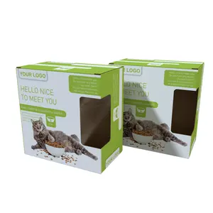 OEM Nova Chegada Pet Food Caixa De Papel Folding Cat Dog Food Packaging Box Fábrica Caixa De Papel Logotipo Personalizado para Produtos Animais