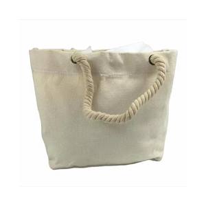 Bolsa de lona de fin de semana impresa personalizada con asa de cuerda, de moda para compras de comestibles y cosméticos con logotipo personalizado - Product Image 3