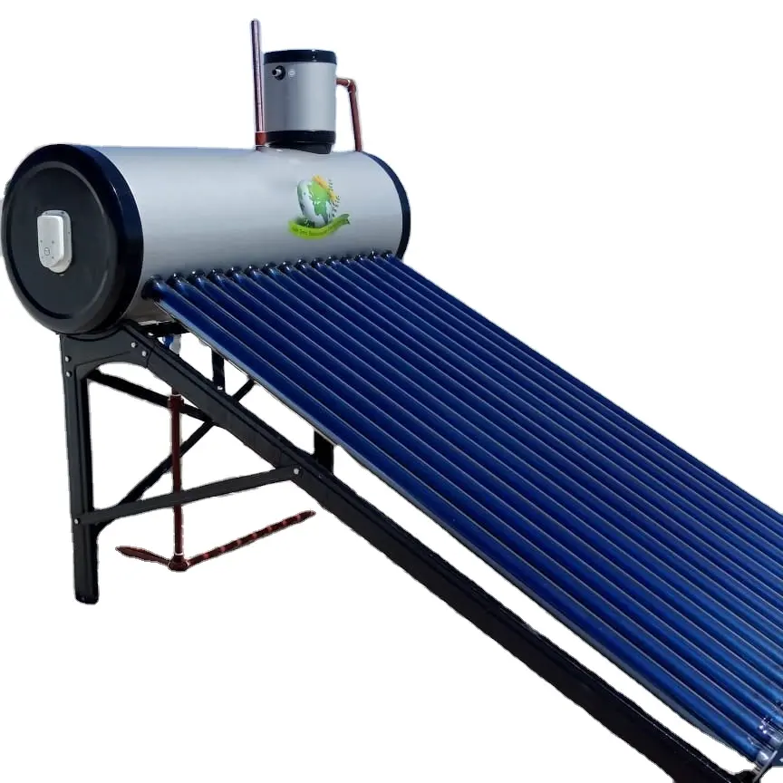 Pemanas air tenaga surya tabung vakum non-tekanan SS efisiensi baik kompak 370L dengan tangki kecil 5l