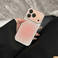iPhone 17 16 15 Pro Max için Moda Gradyan Simli Koruyucu Kılıf Lens Koruyucu Telefon Kılıfı