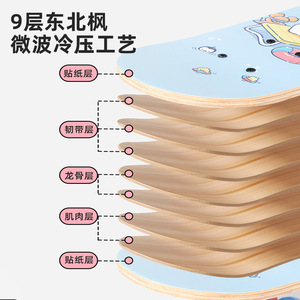 Patineta Sanrio para Niños de 3 a 12 Años, Resistente, de Cuatro Ruedas, con Doble Plataforma, Ruedas de Alta Elasticidad, Diseño Moderno - Product Image 2