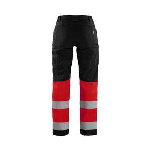 BLAKLADER - 716118119955D22 Women's Hi-Vis <b>trousers</b> with <b>stretch</b> <b>Black</b>/Red - EAN 7330509882771 HI-VIS WORKWEAR - Product Image 2