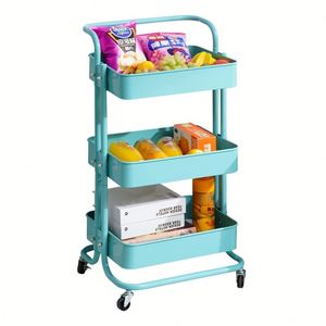 רב תכליתי פלדה מארגן אחסון נייד נייד מתכת אחסון מכונת כביסה - Product Image 6