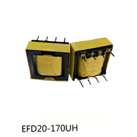 Noyau de ferrite MnZn EFD20-170uH, support bobine horizontale, personnalisation non standard, échantillons offerts pour vérification client