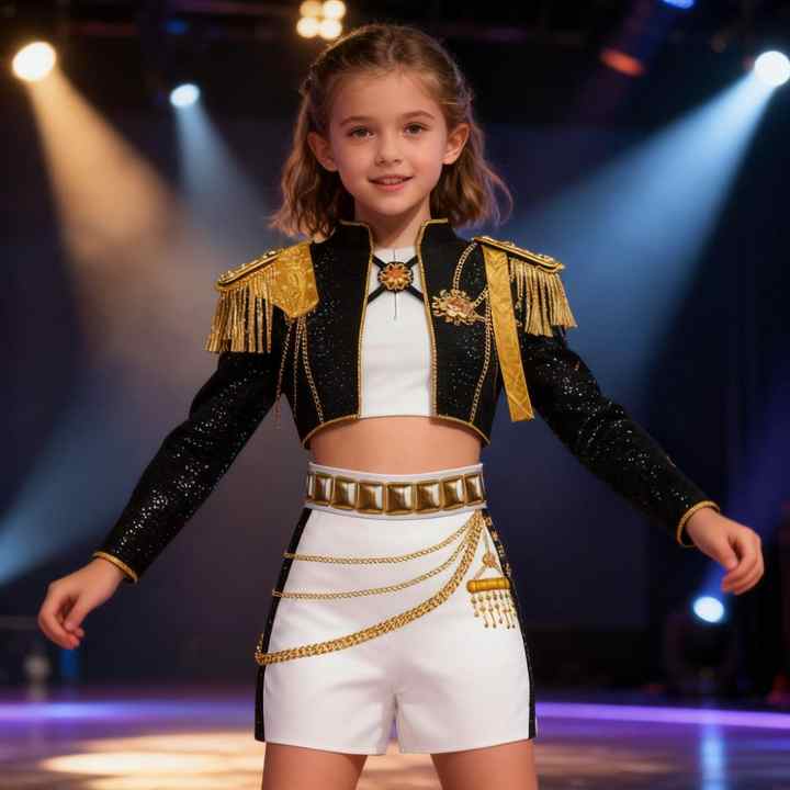 Costume Fille Chasseuse De Démons K-Pop Idol Zoey – Tenue Scène Métallique Scintillante Laser, Ensemble Complet Cosplay Halloween & Fête