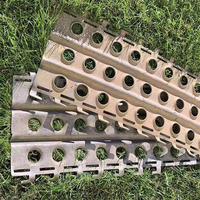 Alfombrilla Marston de tablones de acero perforados con peldaños de escalera perforados duraderos placas antideslizantes para un acceso seguro y confiable al lugar de trabajo