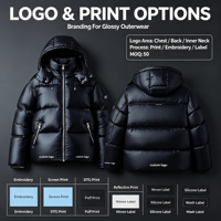 Blouson matelassé à capuche personnalisé pour homme 2026 – Qualité supérieure, toile imperméable, logo imprimé, grandes tailles, fermeture éclair, tenue décontractée d'hiver