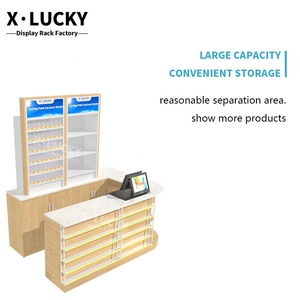 Conception En Bois moderne Pour Nappes <span class=keywords><strong>de</strong></span> Magasin Mobile Registre D'épicerie Comptoir Caisse Pour Magasin <span class=keywords><strong>De</strong></span> Détail - Product Image 5