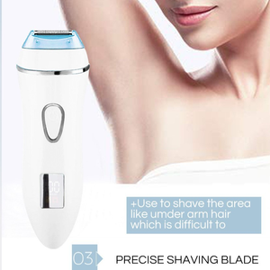 4 en 1 Épilateur pour femmes <span class=keywords><strong>Rasoir</strong></span> électrique pour épilation Bikini Pubic Aine Hair Trimmer Body Shaver for Women - Product Image 3