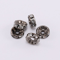 Nouveau Bracelet collier bricolage accessoires cuivre cristal perle strass Rondelle entretoise perles pour la fabrication de bijoux