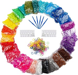 Kit de fabrication de bracelets en caoutchouc synthétique arc-en-ciel, jouets artisanaux faits à la main <span class=keywords><strong>pour</strong></span> enfants - Product Image 1
