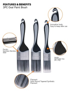 ROLLINGDOG <span class=keywords><strong>MALAMUTE</strong></span> 10108-P — brosse ovale 1.5 pouces, accessoire synthétique et créatif de qualité supérieure, finition lisse - Product Image 6