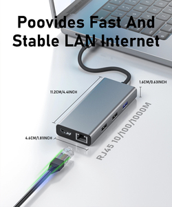 Estación de acoplamiento <span class=keywords><strong>USB</strong></span> C PULWTOP A Adaptador HDMI dual, con HDMI dual, <span class=keywords><strong>Ethernet</strong></span>, PD compatible con Dell XPS 13/15, <span class=keywords><strong>Lenovo</strong></span> Yoga, etc. - Product Image 6