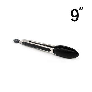 Juego de 3 pinzas para comida de silicona de acero inoxidable resistentes al calor personalizadas para barbacoa - Product Image 5