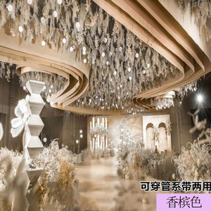 Tessuto elastico per matrimonio con decorazione per tenda a velo per soffitto matrimonio <span class=keywords><strong>sala</strong></span> per matrimonio Floating Hotel Floating Top velo - Product Image 5