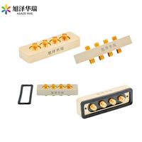 Conector Coaxial SMA de 4 Canales, 18 GHz, Tipo D, Hermético, de Pasaje, para Vacío, de Alimentación Eléctrica