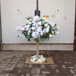 Hot Selling <b>Artificial</b> White Pink Roses Flower Cherry Blossom Flowers <b>Tree</b> for Wedding Table Centerpieces - Product Image 1