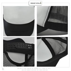 Casquette de camionneur en éponge sublimée en promotion, casquette publicitaire personnalisée imprimée et brodée, casquette de baseball, chapeau d'été avec visière solaire - Product Image 2