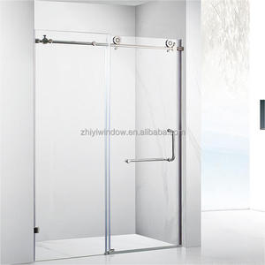 Mampara de Ducha Esquinera Moderna que Ahorra Espacio con Puerta Corredera de Vidrio Templado de 8 mm de Grosor <span class=keywords><strong>para</strong></span> Baños Pequeños - Product Image 6