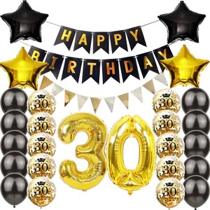 Nuovo arrivo nero e oro 18th 20th 30th 40th 50th 60th 70th palloncini sfondo decorazione di <span class=keywords><strong>buon</strong></span> <span class=keywords><strong>compleanno</strong></span> - Product Image 6