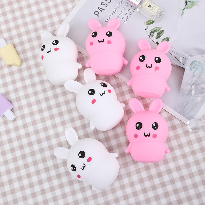 Cartoon Animal Silicone Decompression Squishy Exclusive TRP Creative Music Flour Rabbit Toy Novelty PU Cross-Border for Boys