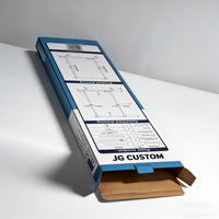 Boîtes d'emballage en carton personnalisées pour cintres à vêtements longs et réglables, avec impression de logo et fermeture à rabat pour expédition
