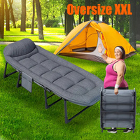 Lit de camping pliable personnalisé pour l'extérieur, canapé-lit moderne avec cadre en métal et coussin
