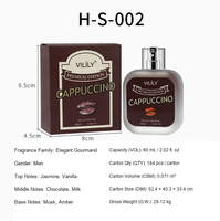 Perfume Unisex Gourmand en Aerosol de 60 ml, Aromas a Café, Vainilla, Chocolate y Coco, OEM, ODM, Marca Privada, Venta al por Mayor, Fragancia Corporal en Caja
