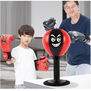 Utilisation murale ou sur table en intérieur <span class=keywords><strong>90</strong></span> °   <span class=keywords><strong>Sac</strong></span> de frappe en mousse PU rebondissante de 37 cm avec ventouse pour enfants et adultes - Product Image 5