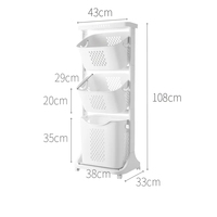 Bacs de rangement ménagers de style japonais, design rectangulaire moderne, ouverture frontale, en plastique, pour le recyclage, jouets et vêtements